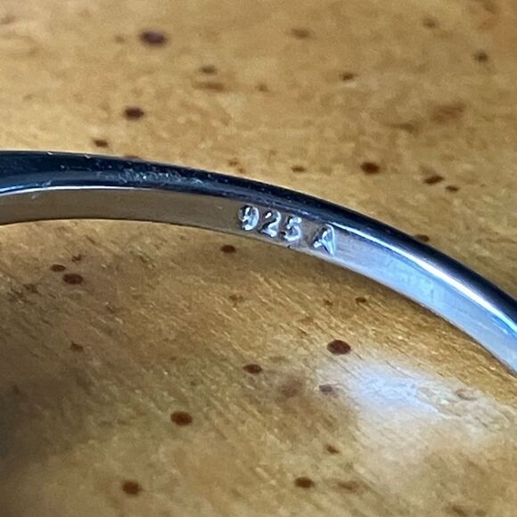 Genuine London Blue Topaz Sterling Silver Ring Size 8.75 - Picture 6 of 9